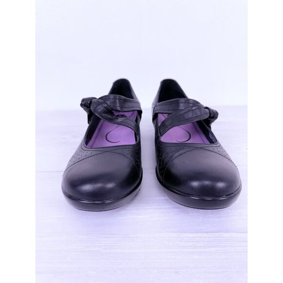 Dansko Diedra Black Leather Mary Jane Shoes Womens US 8.5-9 Hook & Loop Comfort - Picture 3 of 13